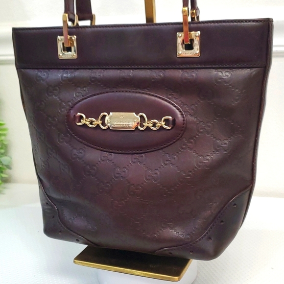 GUCCI PUNCH TOTE GUCCISIMA LEATHER G EMBOSSED 🤎🤎🤎🤎 - Picture 4 of 16